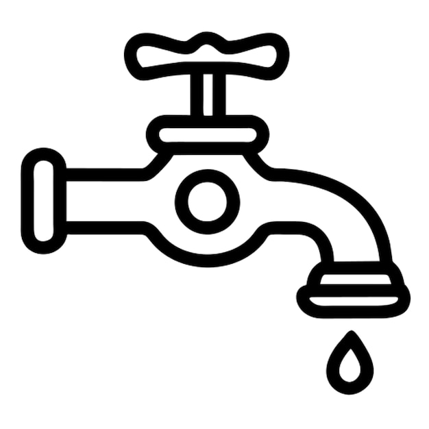 Contorno del icono del grifo de agua