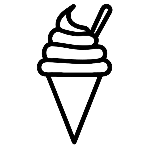 Contorno del icono del helado