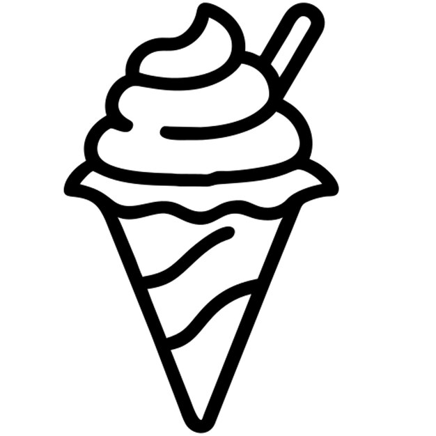 Contorno del icono del helado