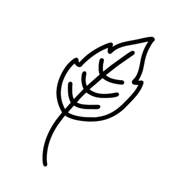 Contorno del icono de la hoja