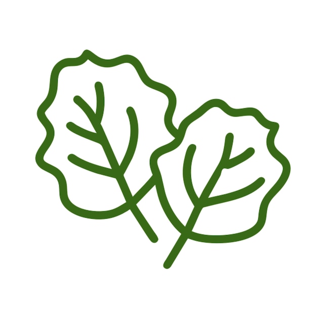 Contorno del icono de las hojas de roble