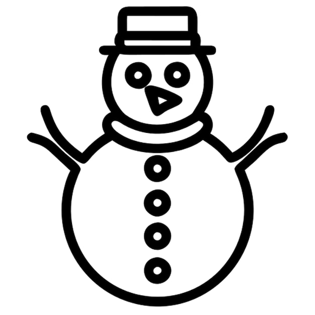 Contorno del icono del hombre de nieve