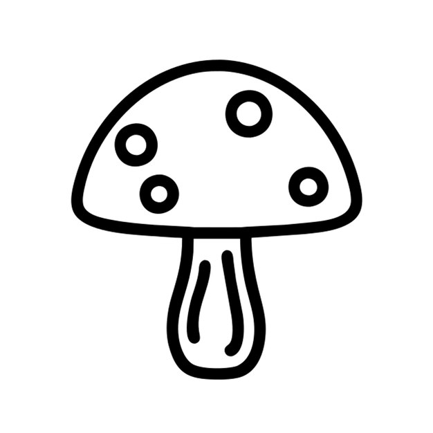 Contorno del icono del hongo