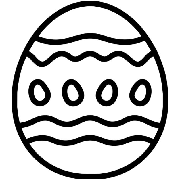 Contorno del icono del huevo de Pascua