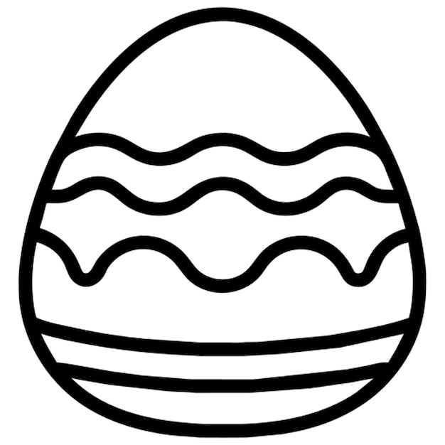 Contorno del icono del huevo de Pascua