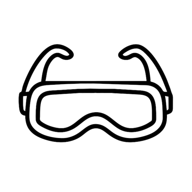 el contorno del icono del icono de las gafas