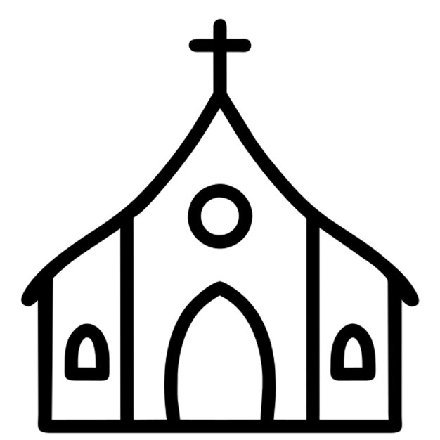 Contorno del icono de la iglesia