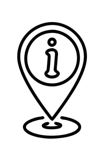 el contorno del icono de información