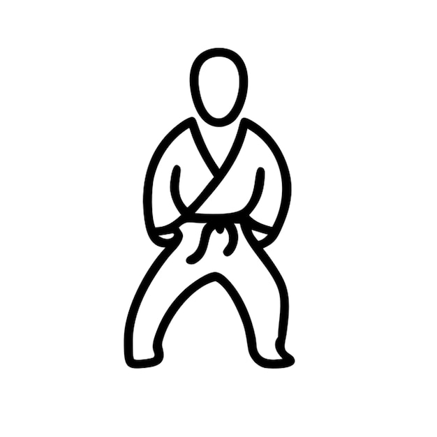 Contorno del icono del jugador de judo