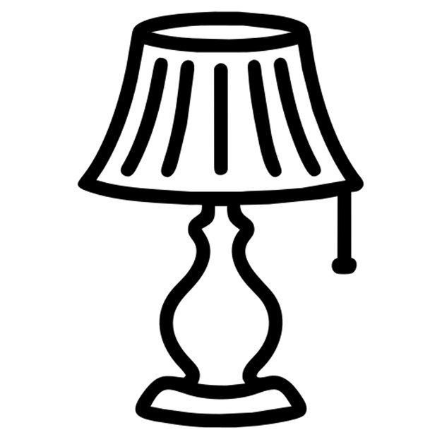 contorno del icono de la lámpara