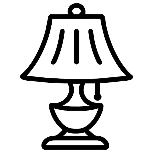 contorno del icono de la lámpara