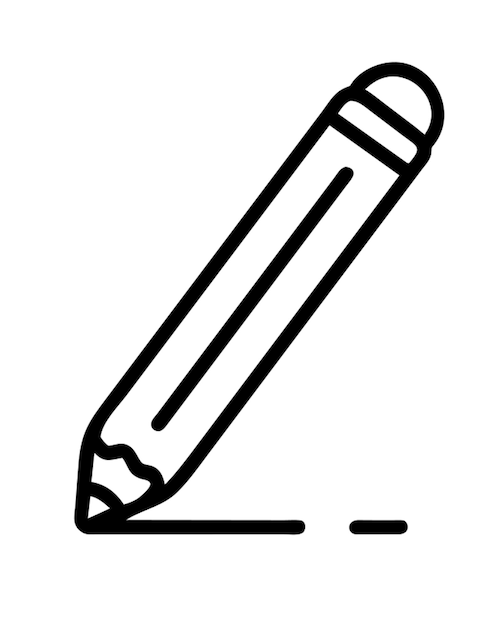Contorno del icono del lápiz