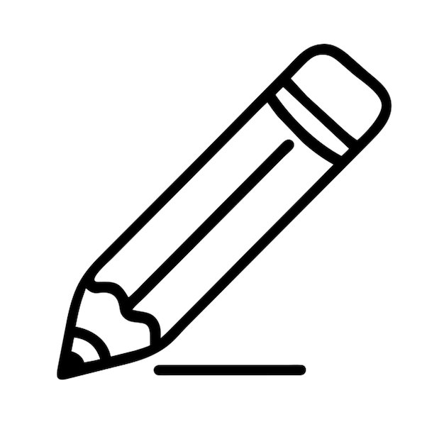 Contorno del icono del lápiz