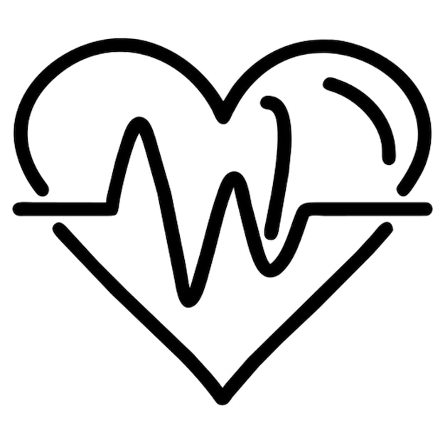 Contorno del icono del latido del corazón