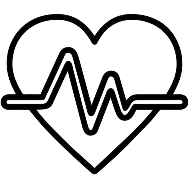 Contorno del icono del latido del corazón