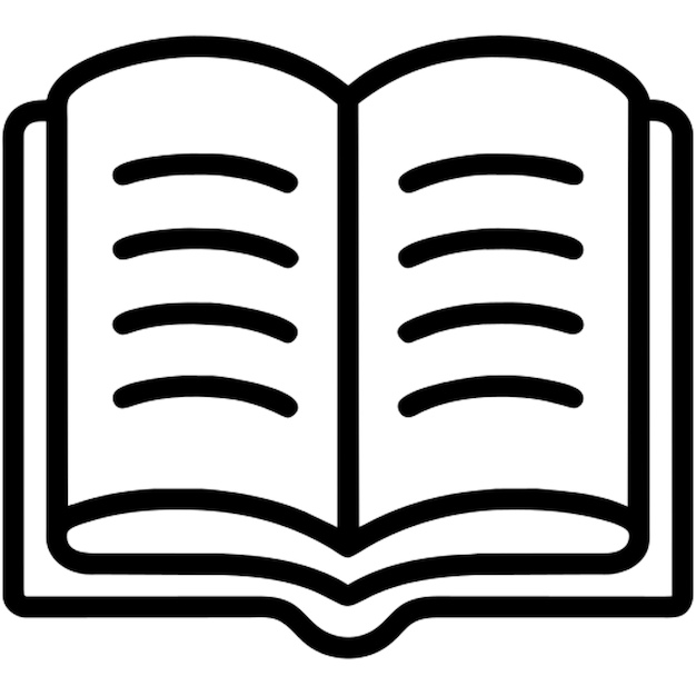 contorno del icono del libro