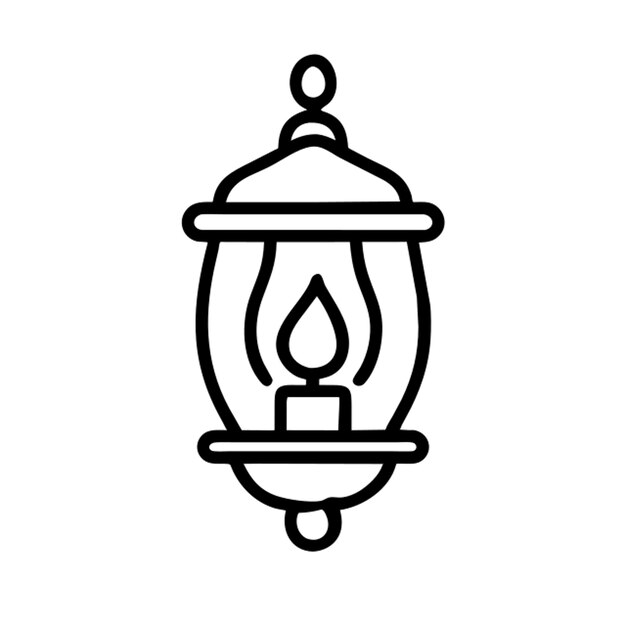 Contorno del icono de la linterna