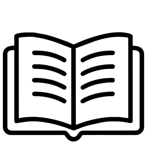 Contorno de icono de logotipo minimalista de moda para libros