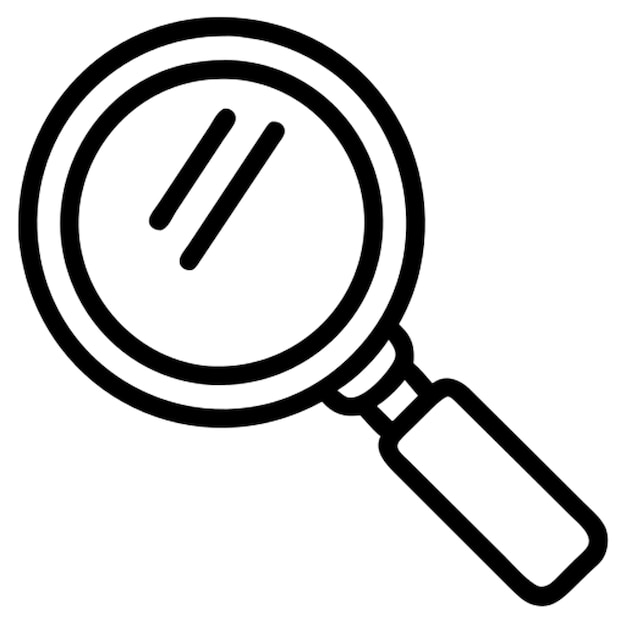 contorno del icono de la lupa