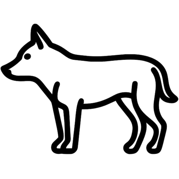 Contorno del icono del lupus canino