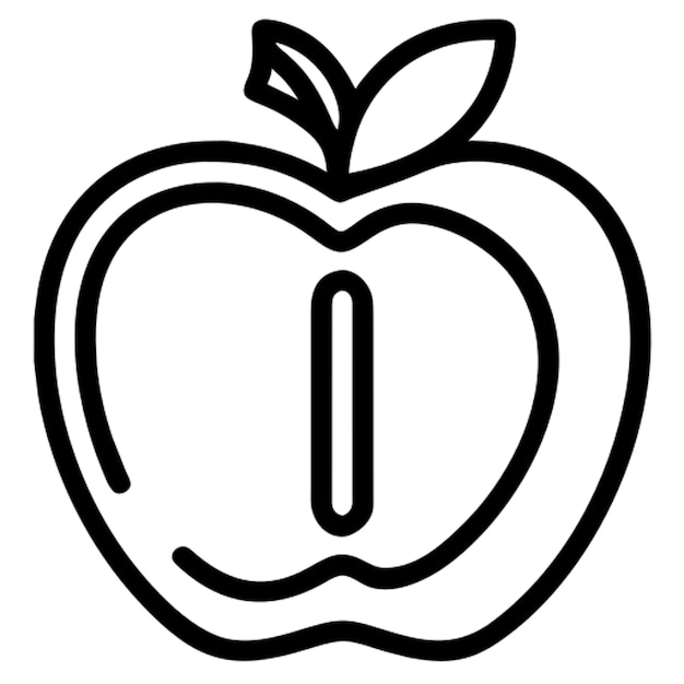 Contorno del icono de la manzana