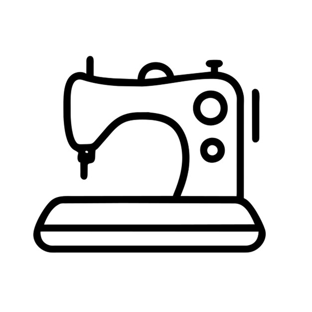 Contorno del icono de la máquina de coser