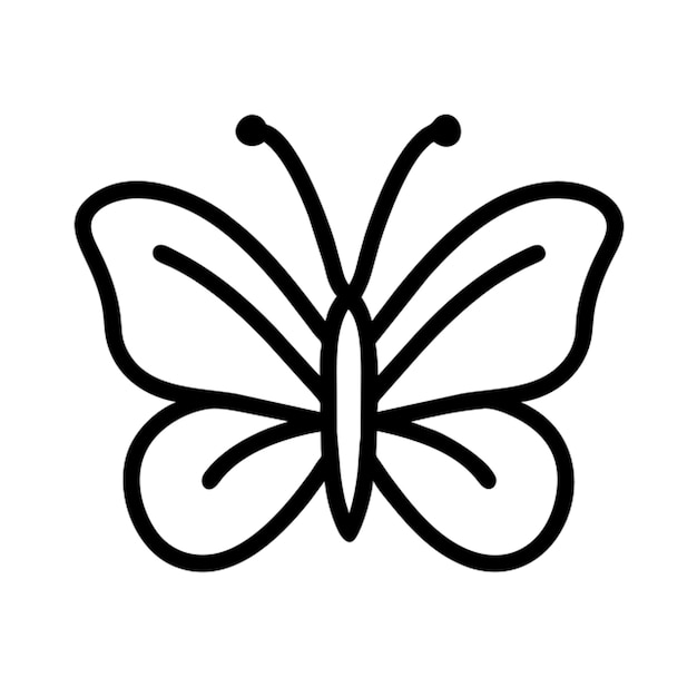 Contorno del icono de la mariposa
