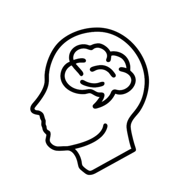el contorno del icono de la mente