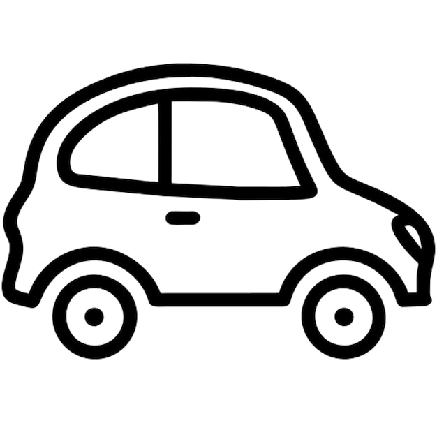 Contorno del icono del microcoche