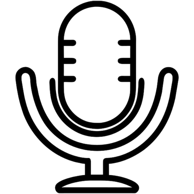 Contorno del icono del micrófono