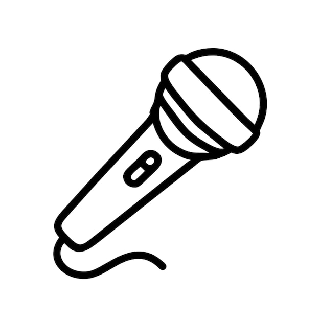 Contorno del icono del micrófono