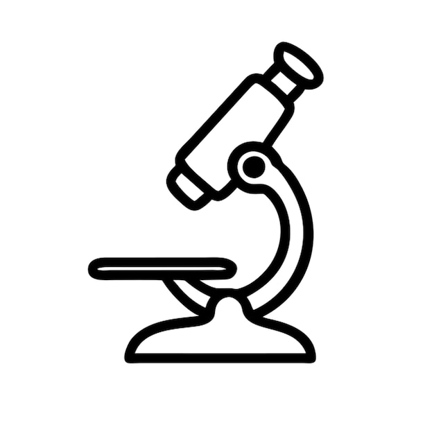 Contorno del icono del microscopio