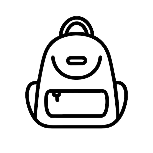 Contorno del icono de la mochila