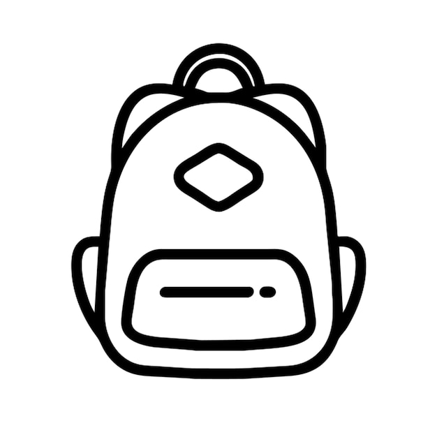 Contorno del icono de la mochila