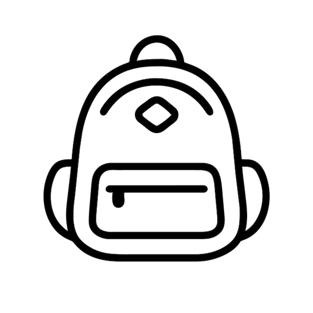 Contorno del icono de la mochila