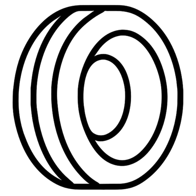 contorno del icono del neumático de carreras