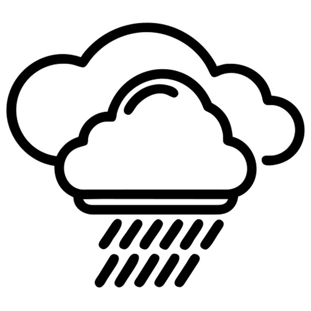 Contorno del icono de la nube de lluvia