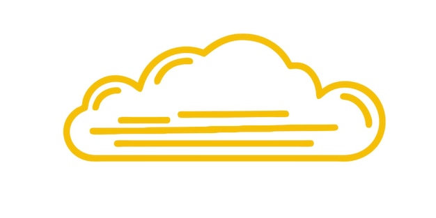 Contorno del icono de la nube