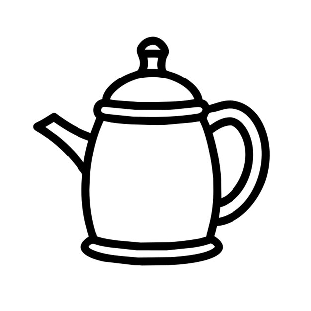 Contorno del icono de la olla de café