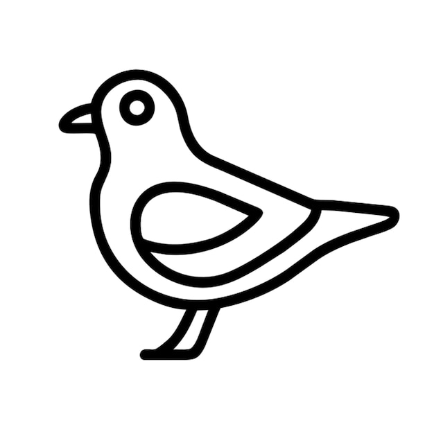 Contorno del icono del pájaro