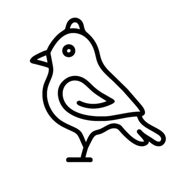 Contorno del icono del pájaro