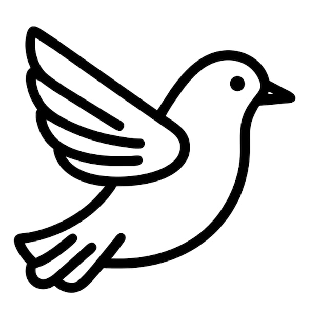 Contorno del icono de la paloma