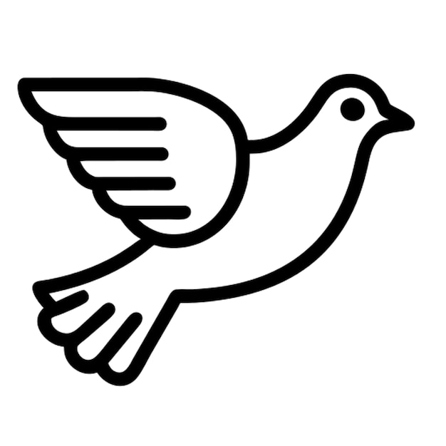 Contorno del icono de la paloma