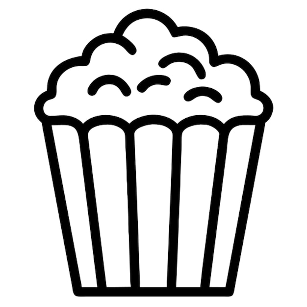Contorno del icono de las palomitas de maíz