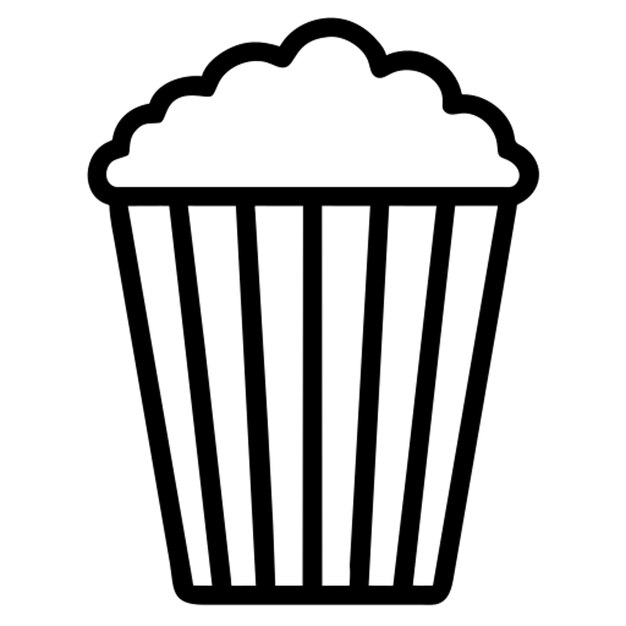 Contorno del icono de las palomitas de maíz