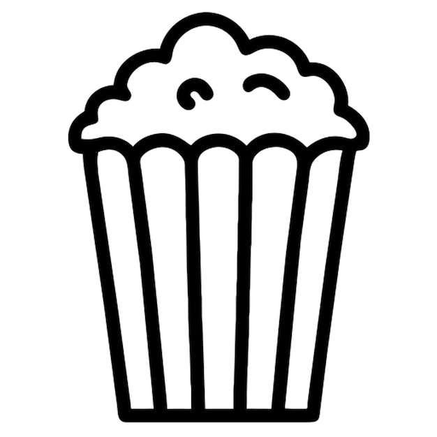 Contorno del icono de las palomitas de maíz
