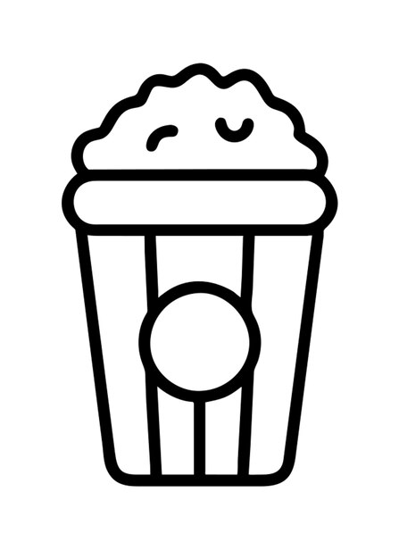Contorno del icono de las palomitas de maíz
