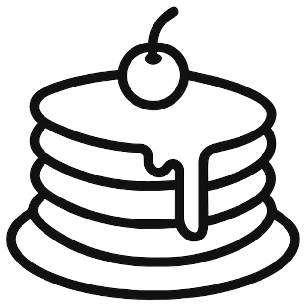 Contorno del icono del panqueque
