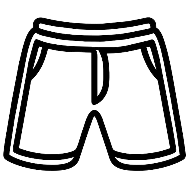 el contorno del icono de los pantalones cortos