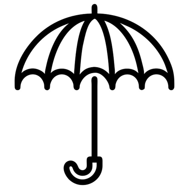 Contorno del icono del paraguas